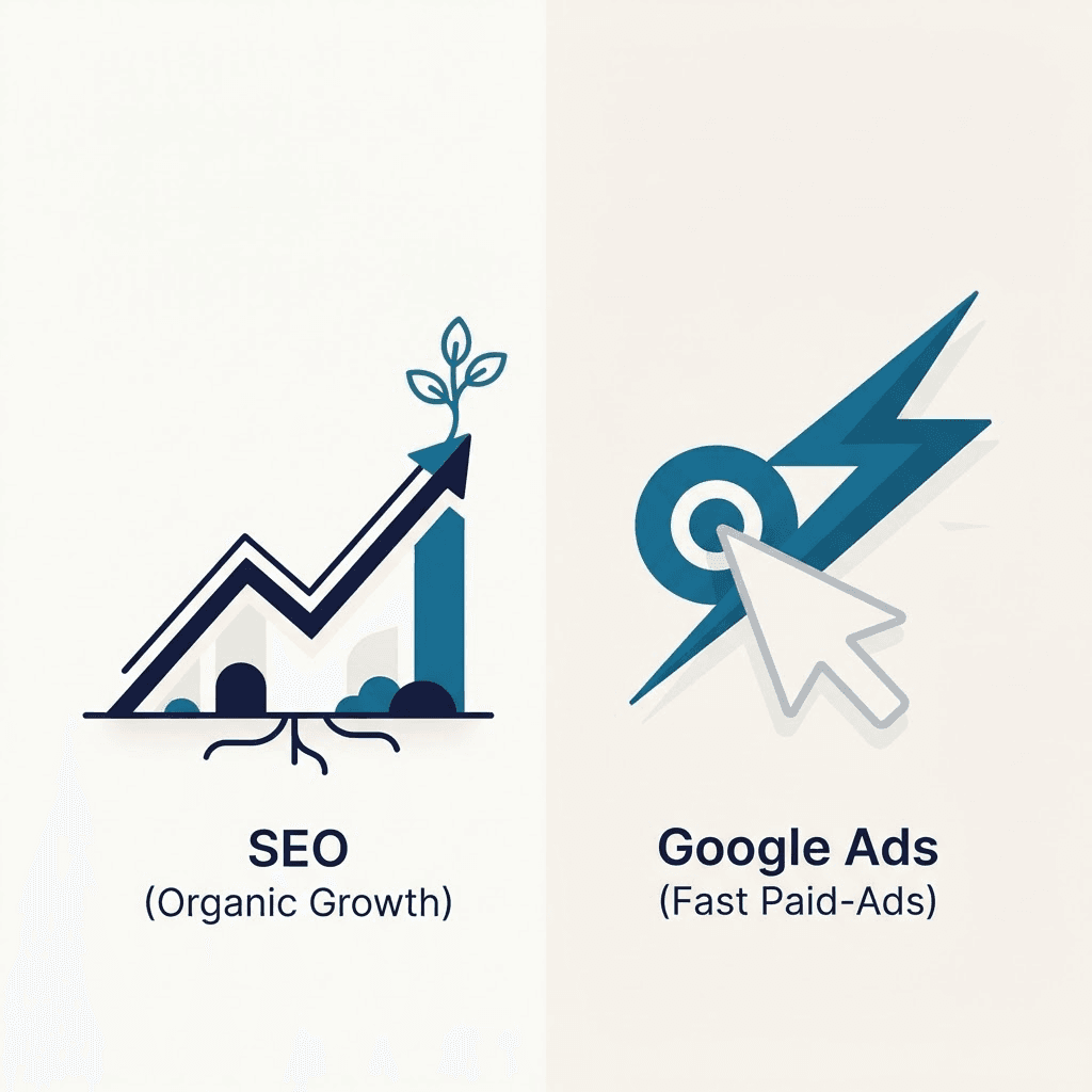 Comparaison entre le SEO et Google Ads pour une PME québécoise